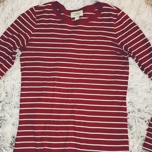 Stripped White & Red Long Sleeve